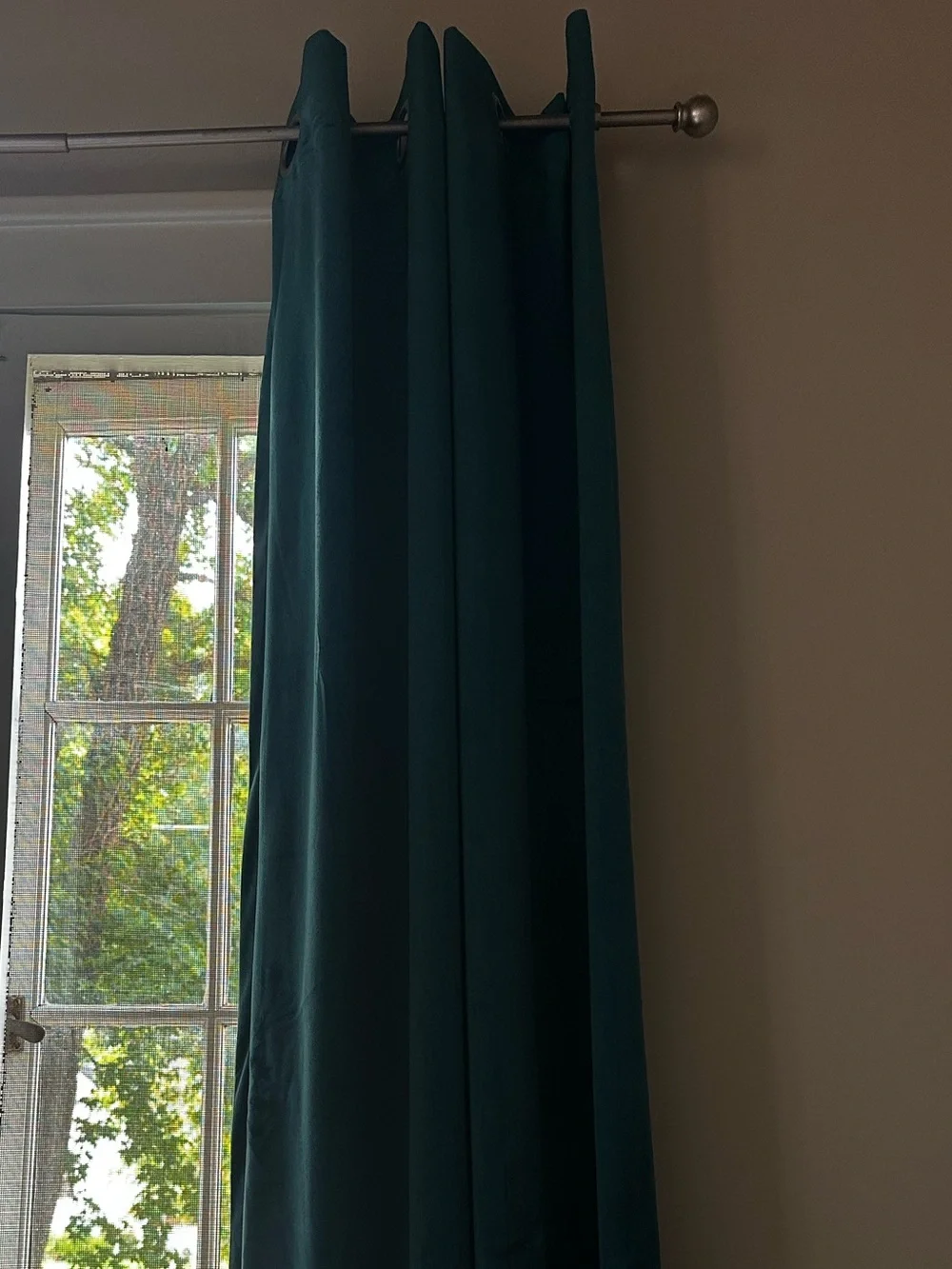 Velvet Teal Light-Filtering Blackout Curtains Set of 6 Silver Grommets Long